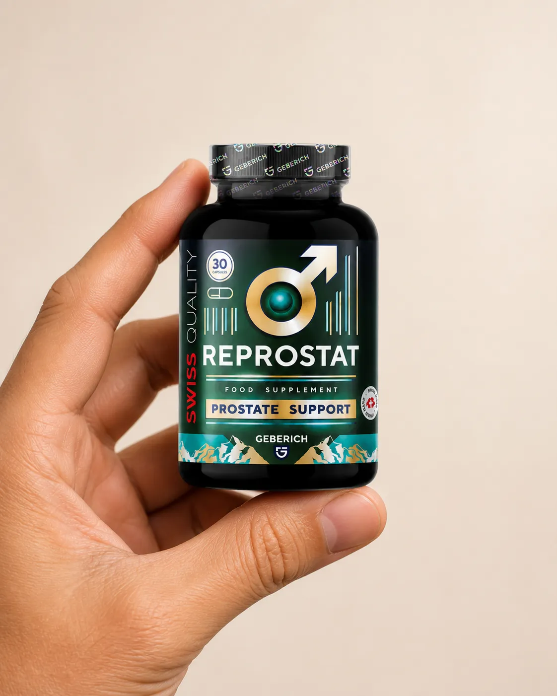 Reprostat — Verpackung in der Hand