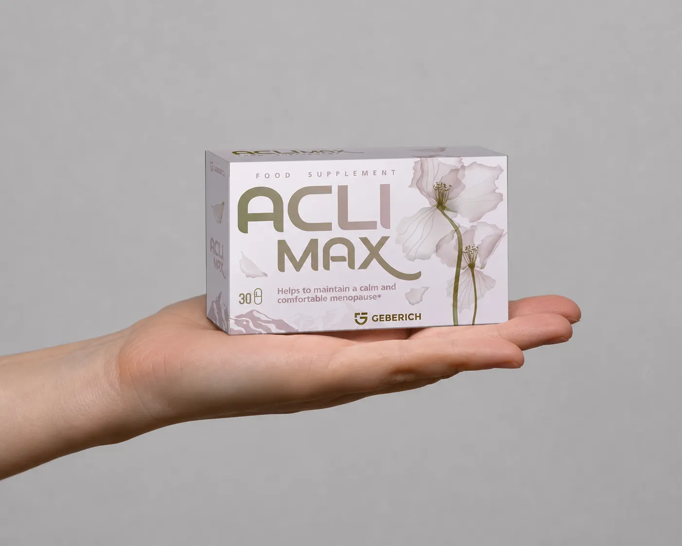 Aclimax — Verpackung in der Hand