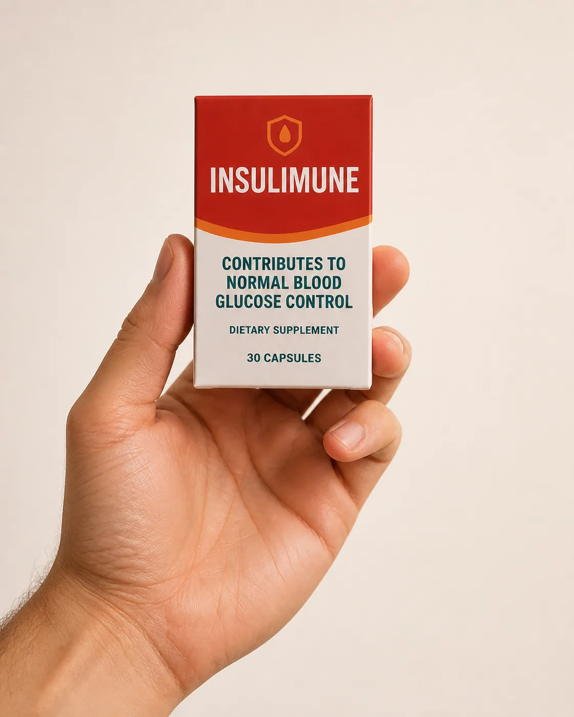 Insulimune + — Verpackung in der Hand
