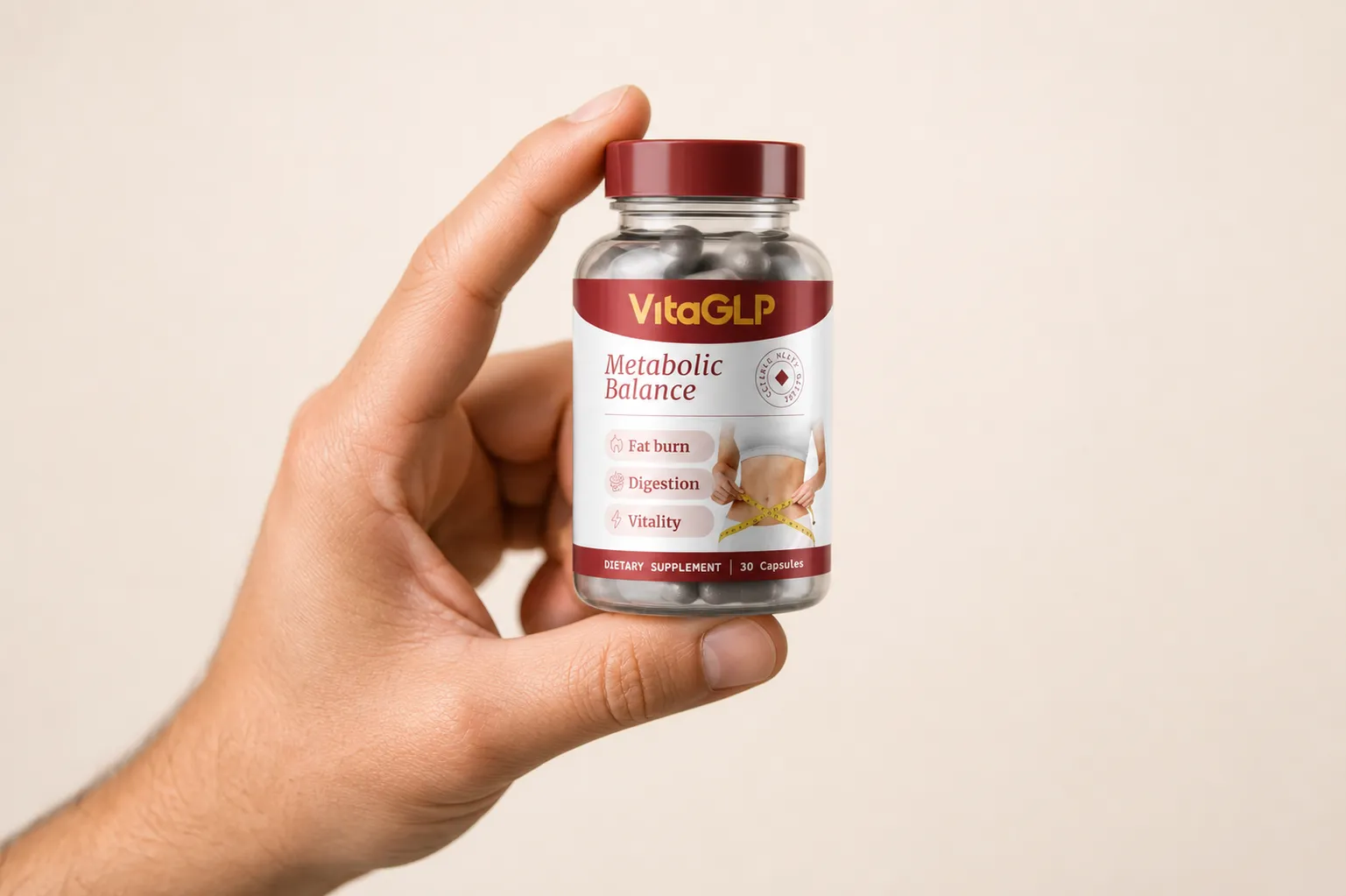 VitaGLP — Verpackung in der Hand
