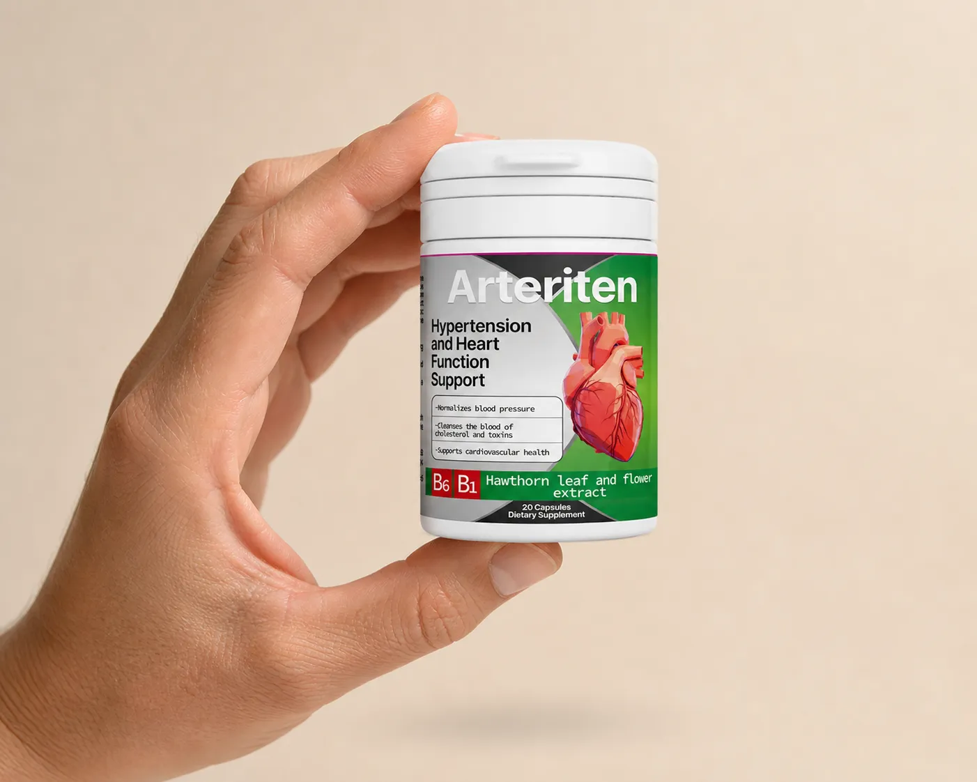 Arteriten — Verpackung in der Hand