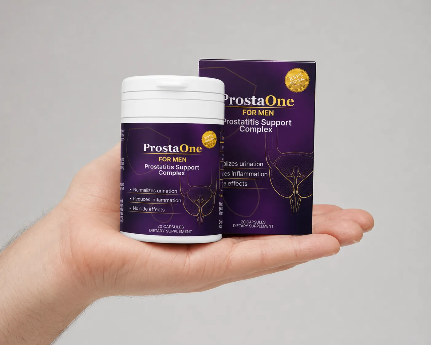 ProstaOne — Verpackung in der Hand