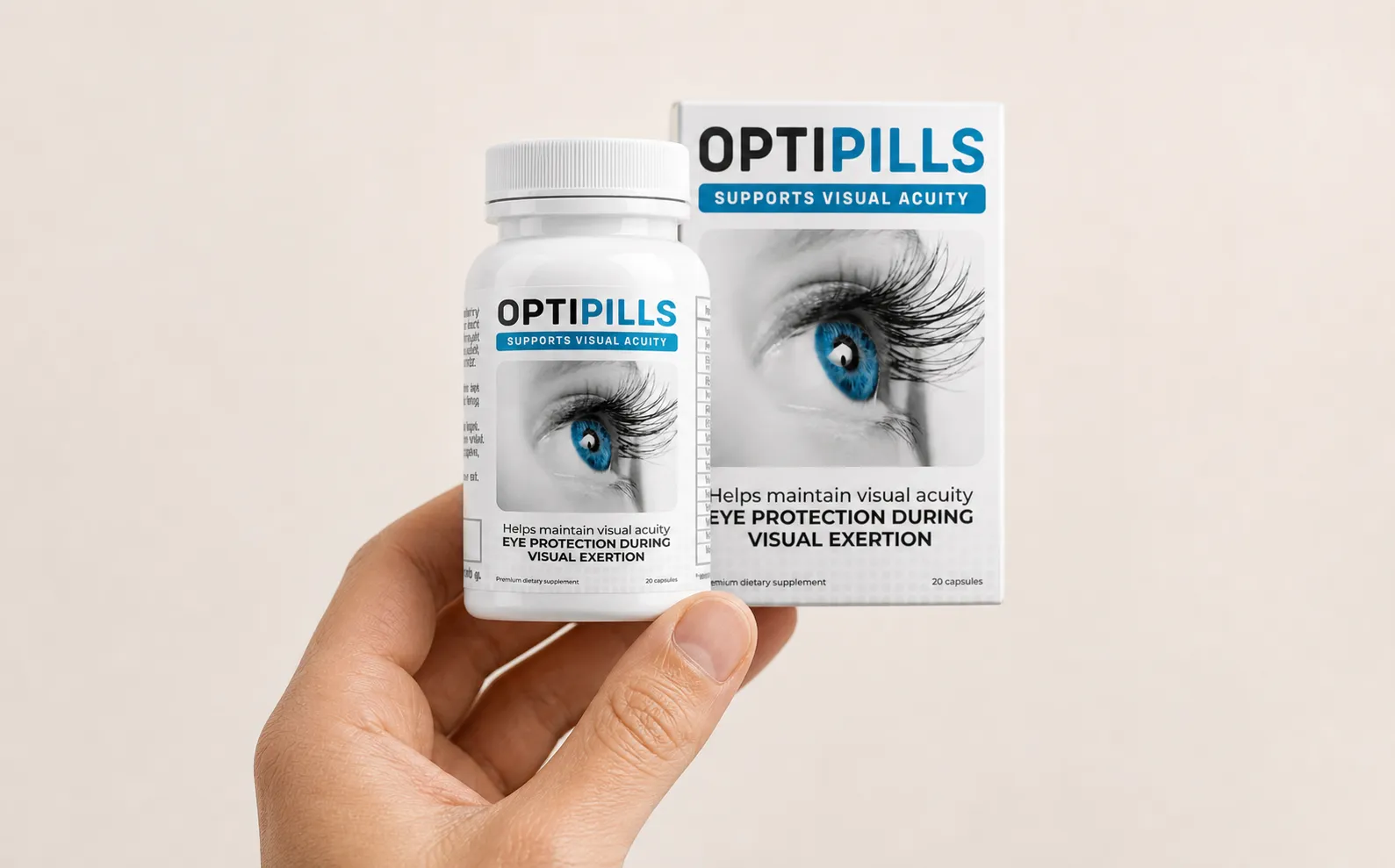 OptiPills — Verpackung in der Hand