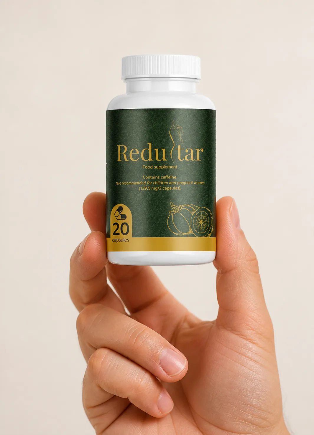 Redustar — Verpackung in der Hand