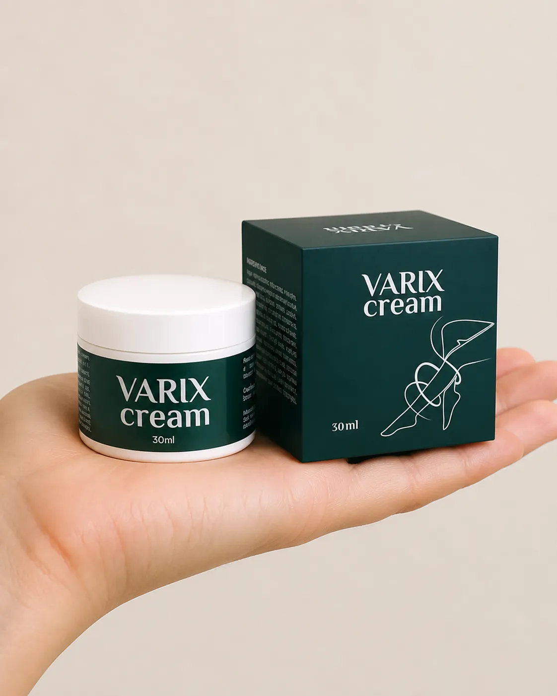 Varix — Verpackung in der Hand