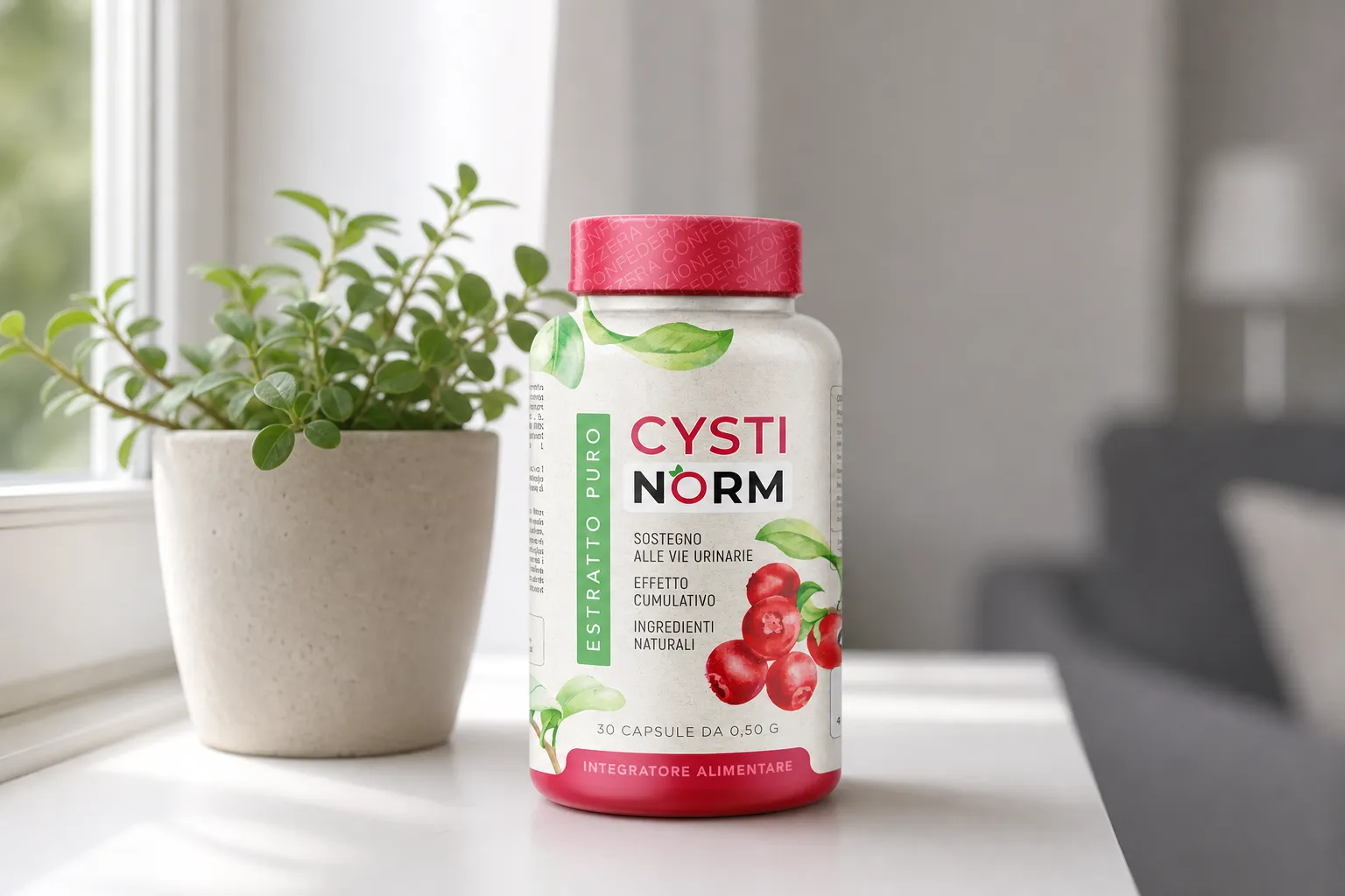 CYSTINORM — Verpackung im Alltag