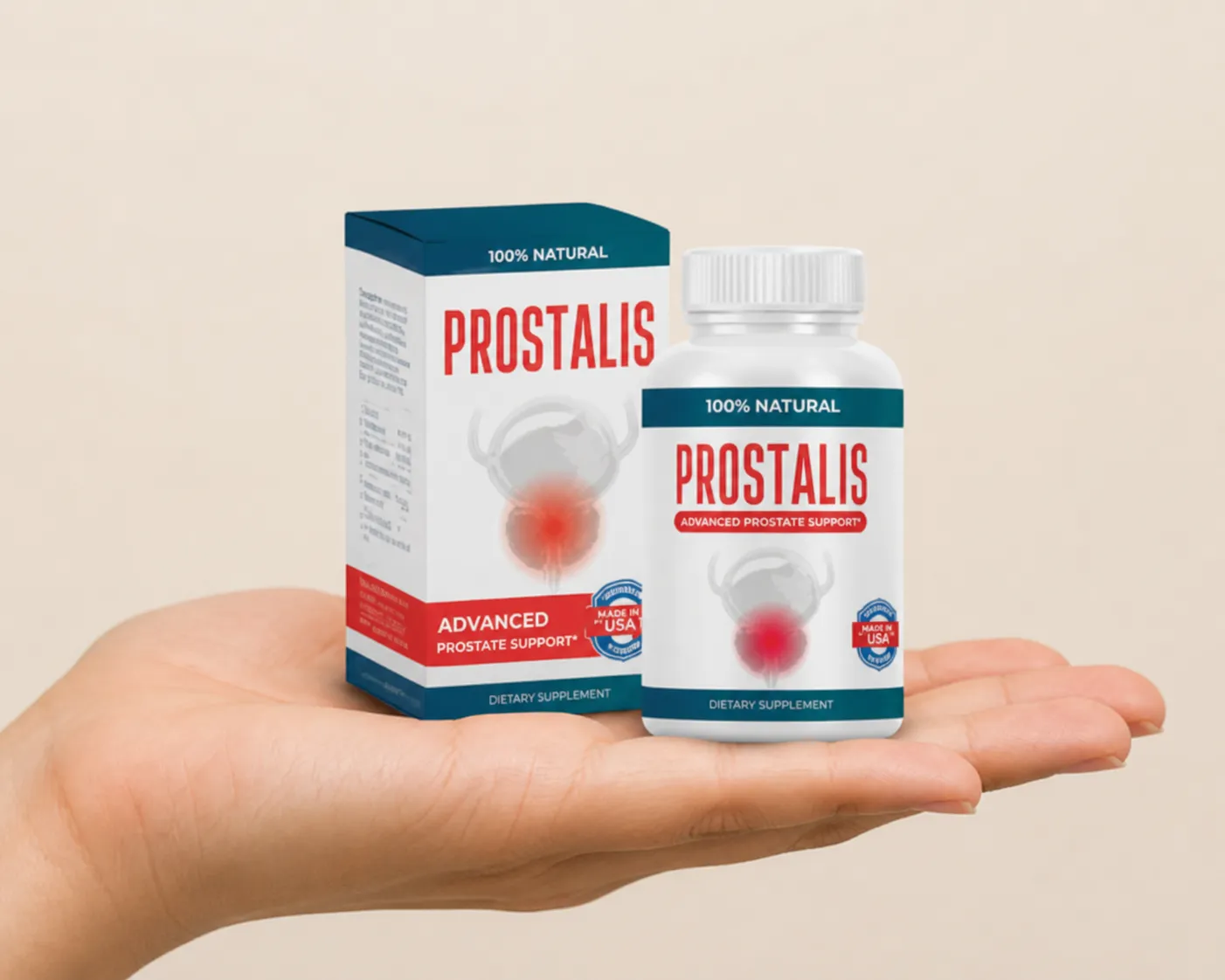 Prostalis — Verpackung in der Hand