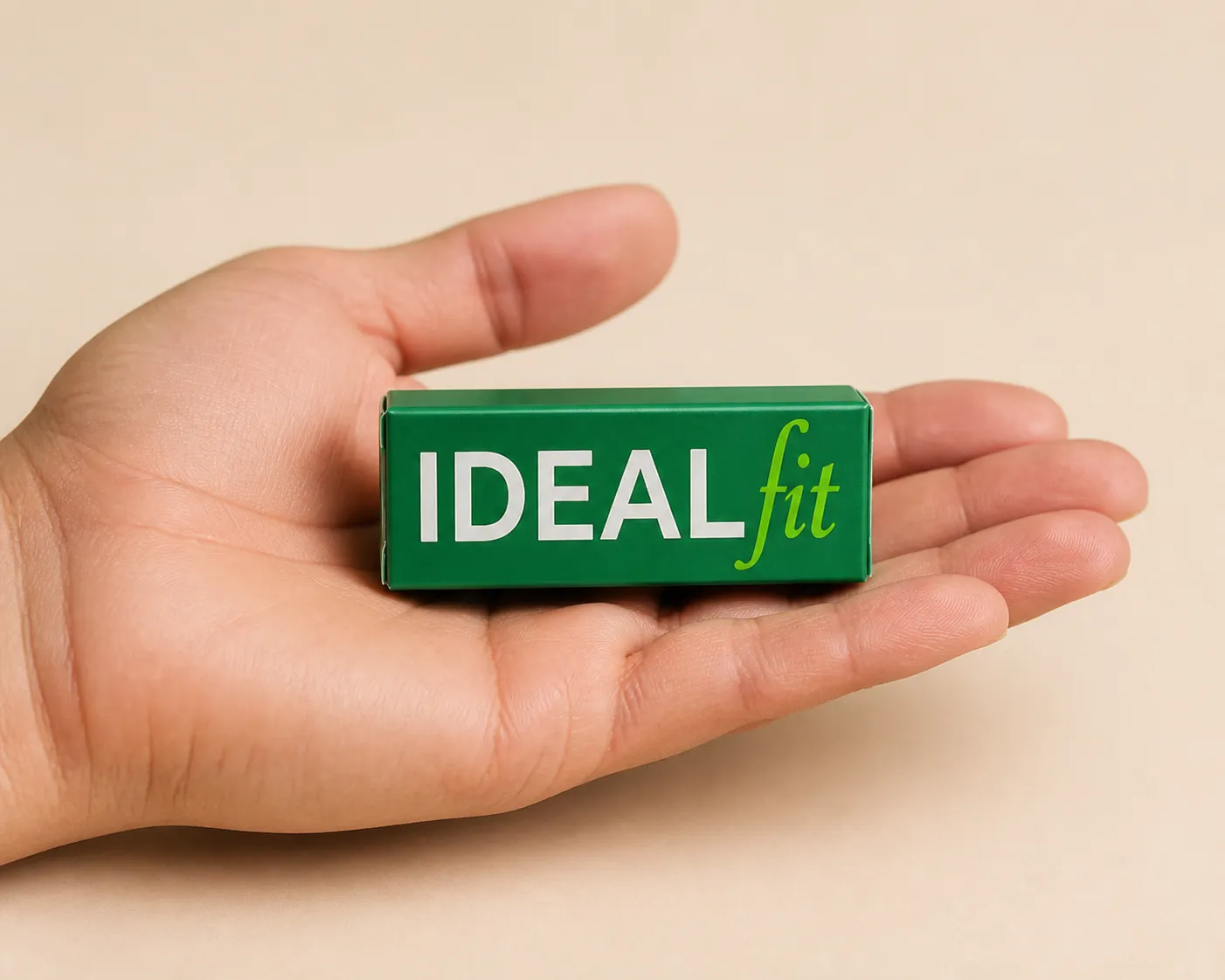 IdealFit Low — Verpackung in der Hand