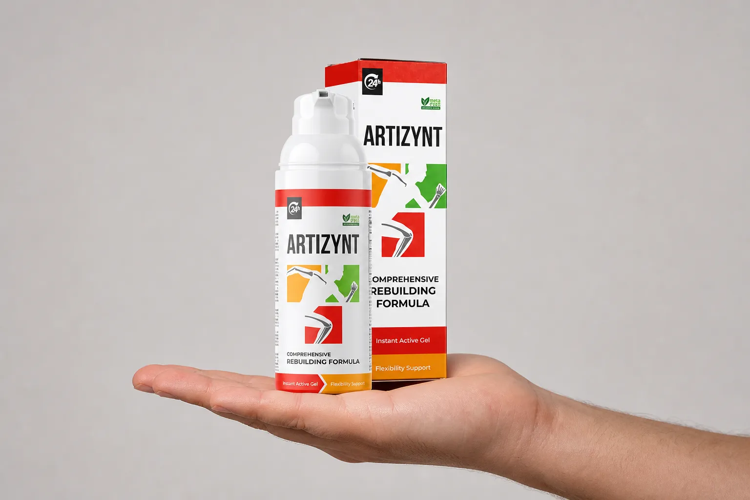 ArtiZynt Gel — Verpackung in der Hand