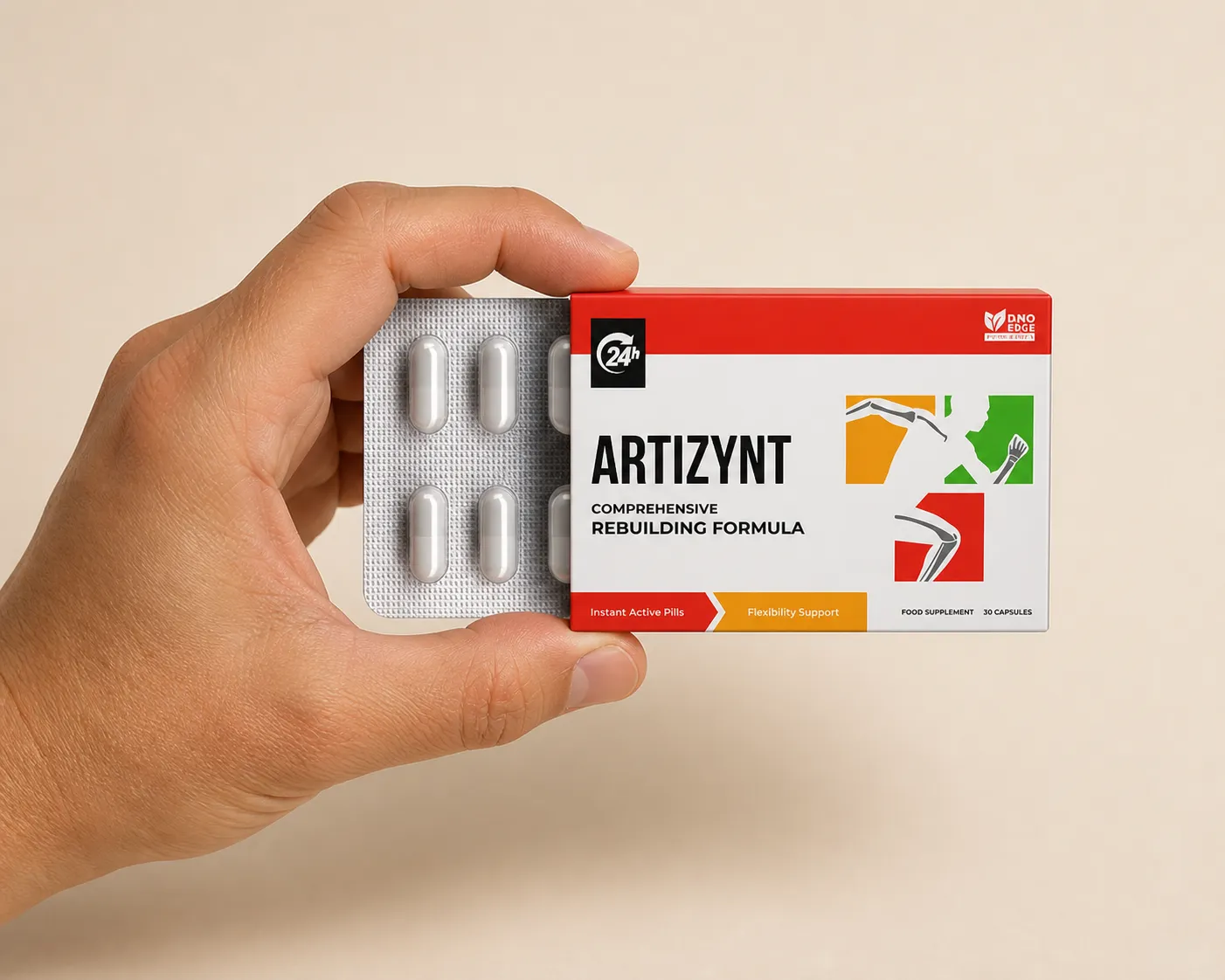 ArtiZynt Capsules — Verpackung in der Hand