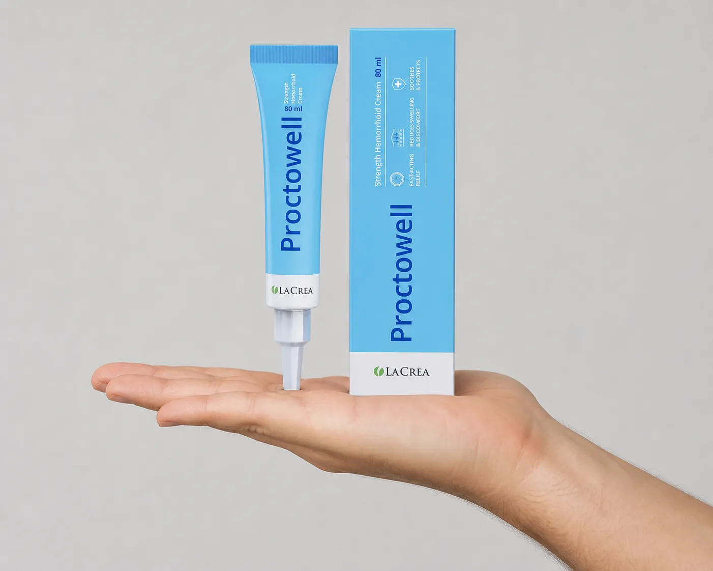 Proctowell — Verpackung in der Hand