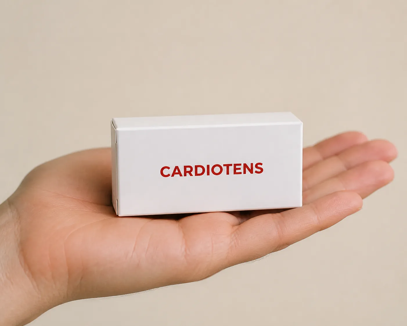 Cardiotens Plus High price — Verpackung in der Hand