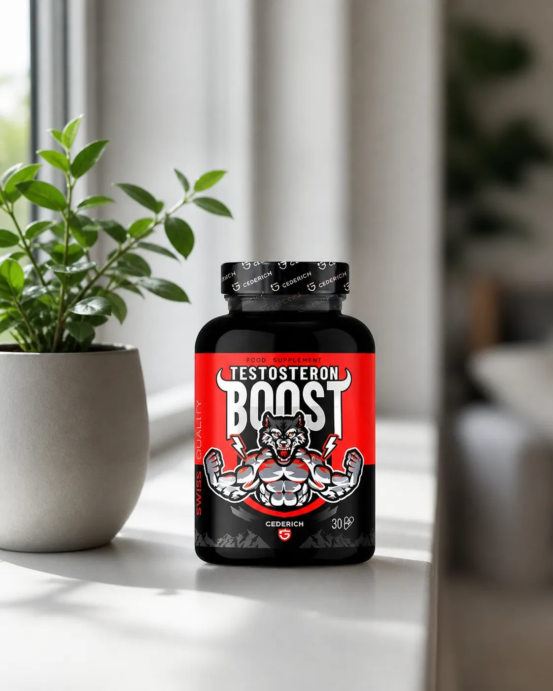Testosteron Boost — Verpackung im Alltag
