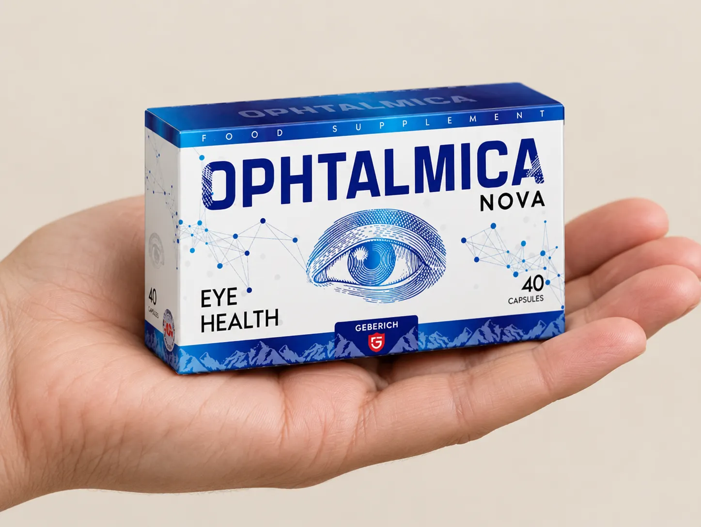 Ophtalmica — Verpackung in der Hand