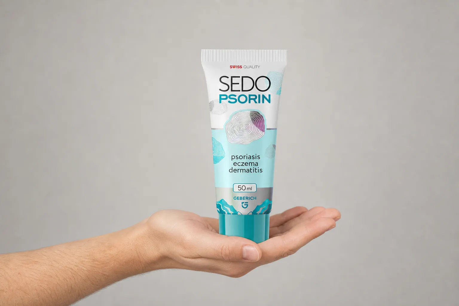 Sedopsorin — Verpackung in der Hand
