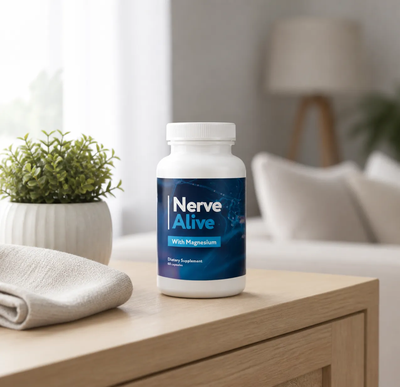 NerveAlive — Verpackung im Alltag