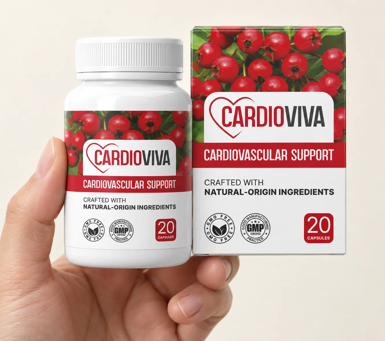 CardioViva — Verpackung in der Hand