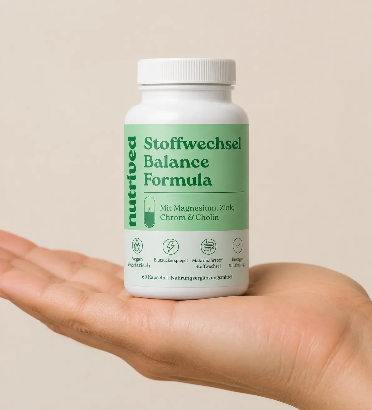Nutrivea — Verpackung in der Hand