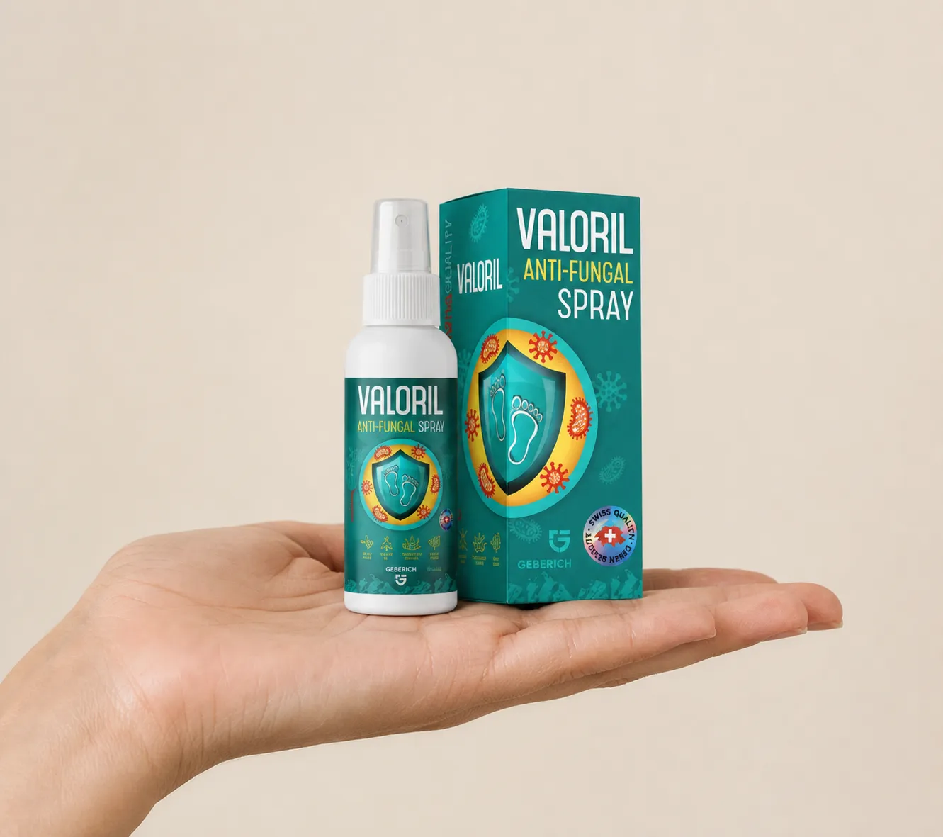 VALORIL — Verpackung in der Hand