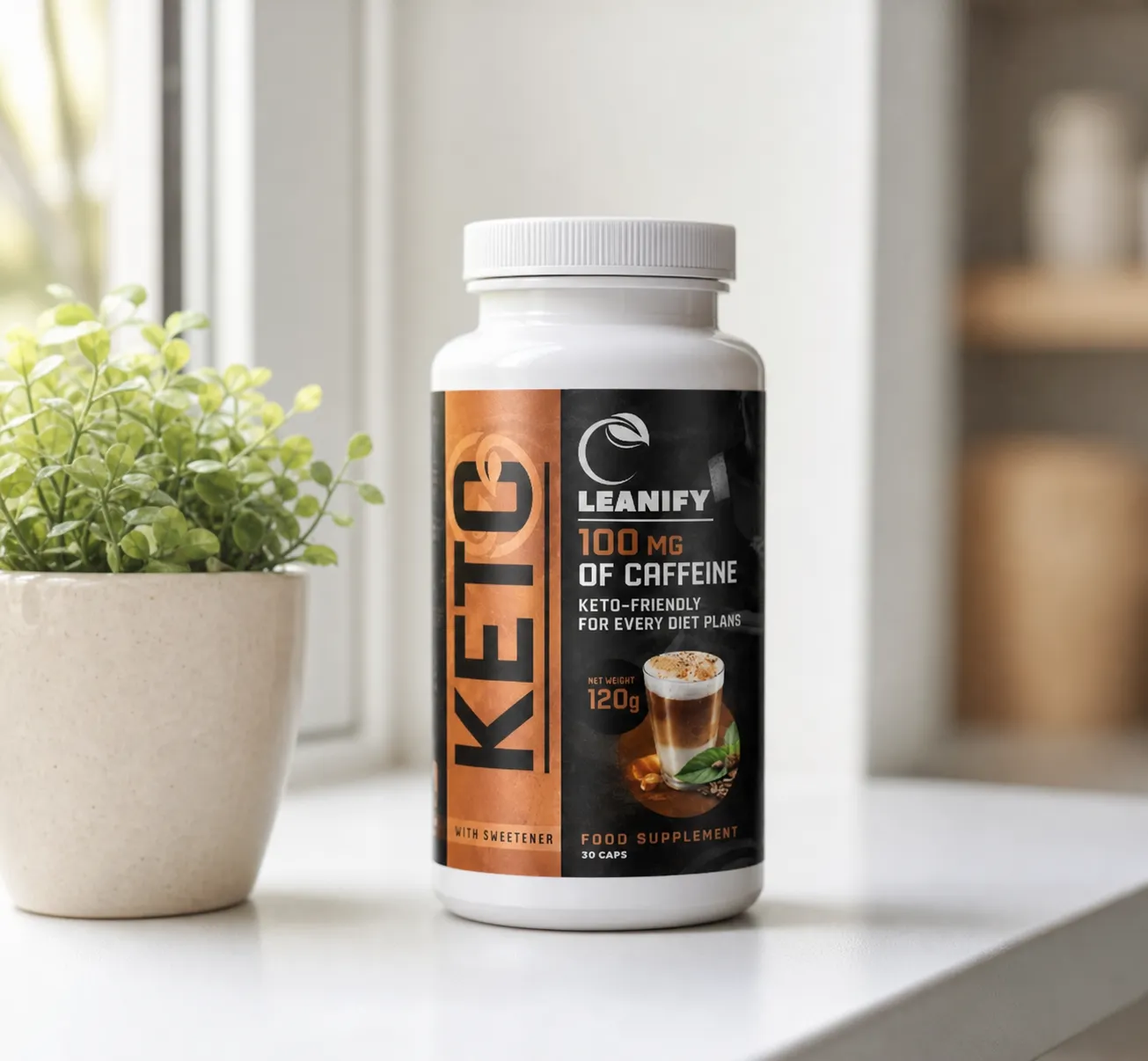 Leanify Keto — Verpackung im Alltag