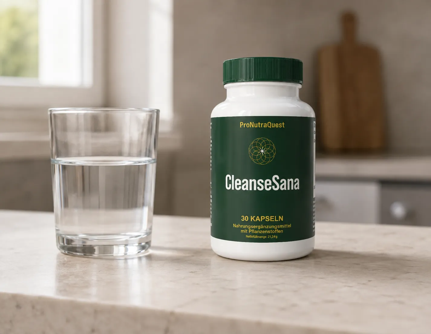 CleanseSana — Verpackung im Alltag