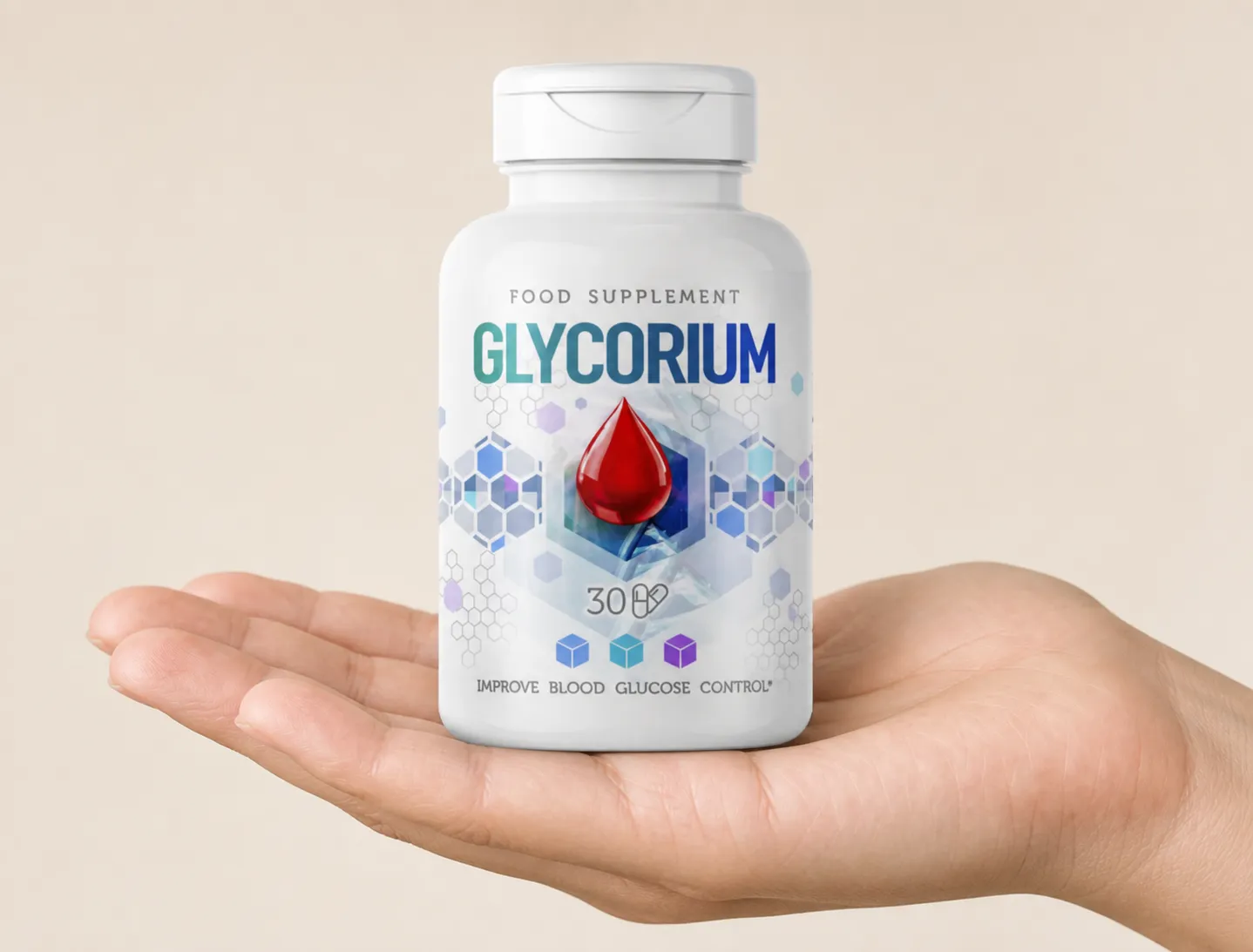 Glycorium — Verpackung in der Hand