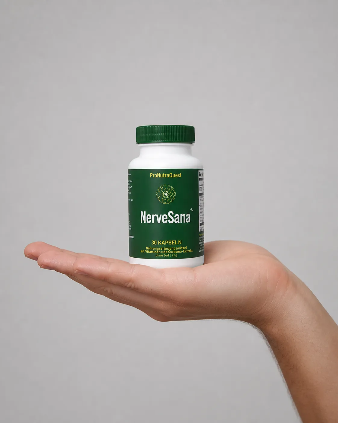 NerveSana — Verpackung in der Hand