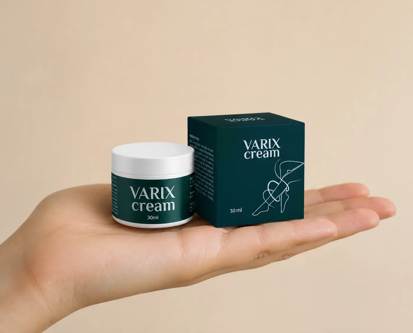 Varix cream lp — Verpackung in der Hand