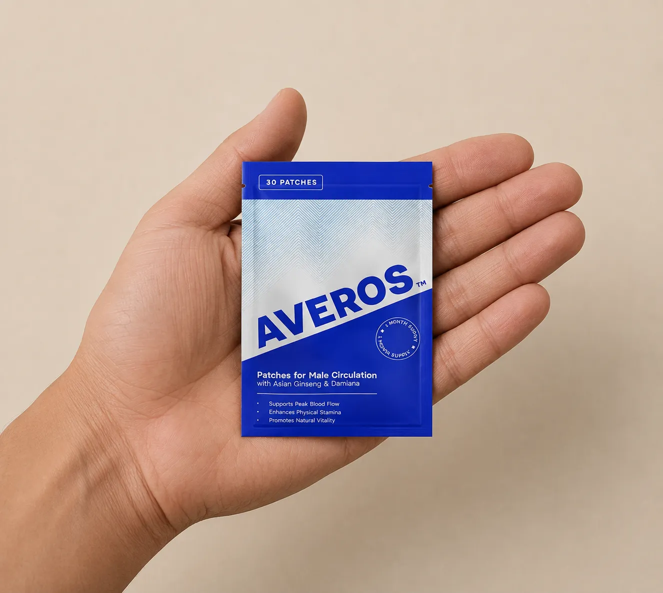 AVEROS — Verpackung in der Hand