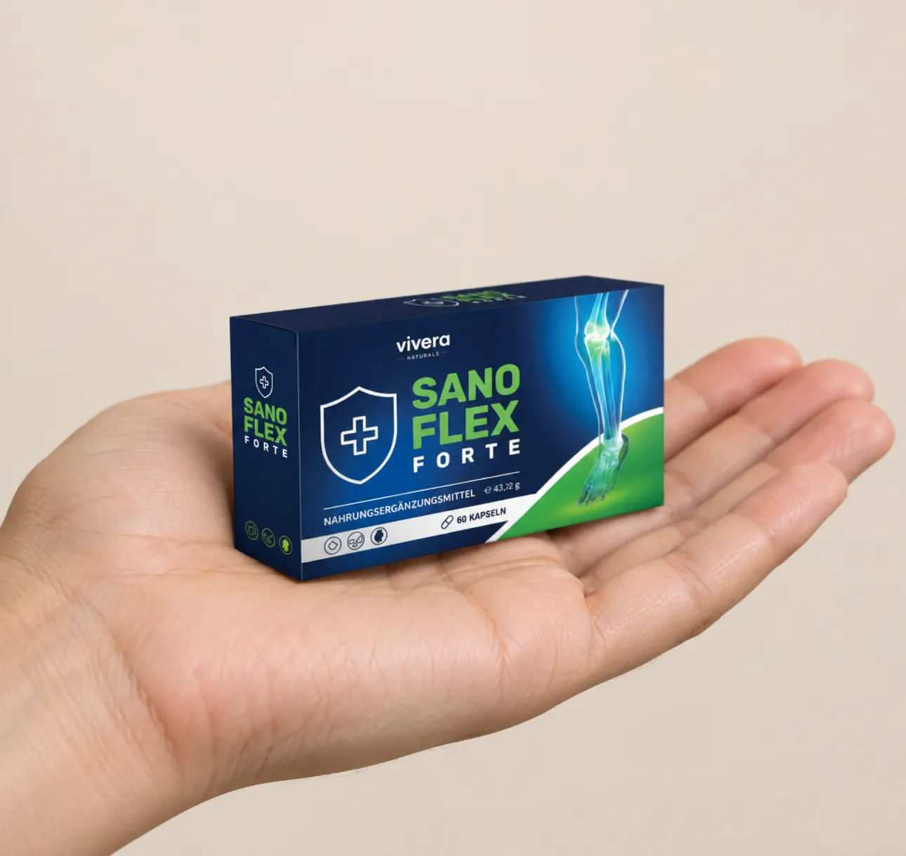 SANOFLEX — Verpackung in der Hand