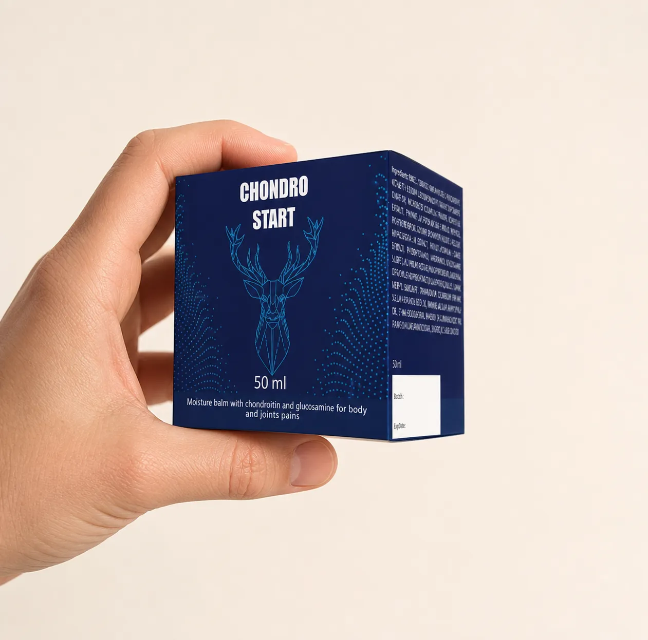 Chondrostart — Verpackung in der Hand
