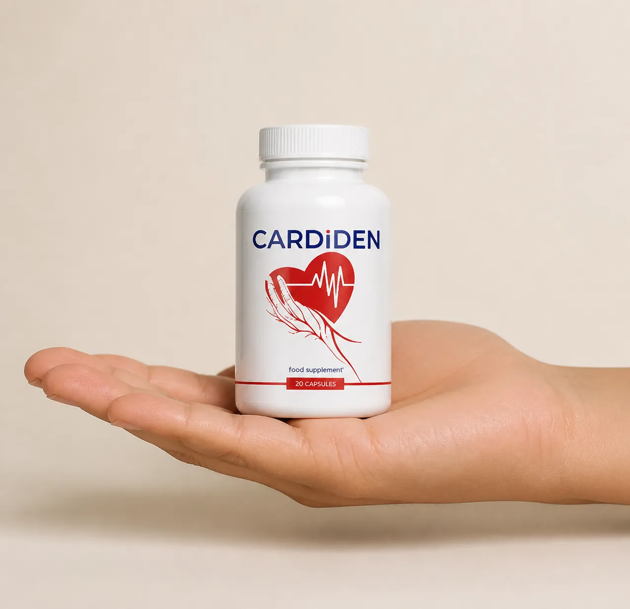 Cardiden — Verpackung in der Hand