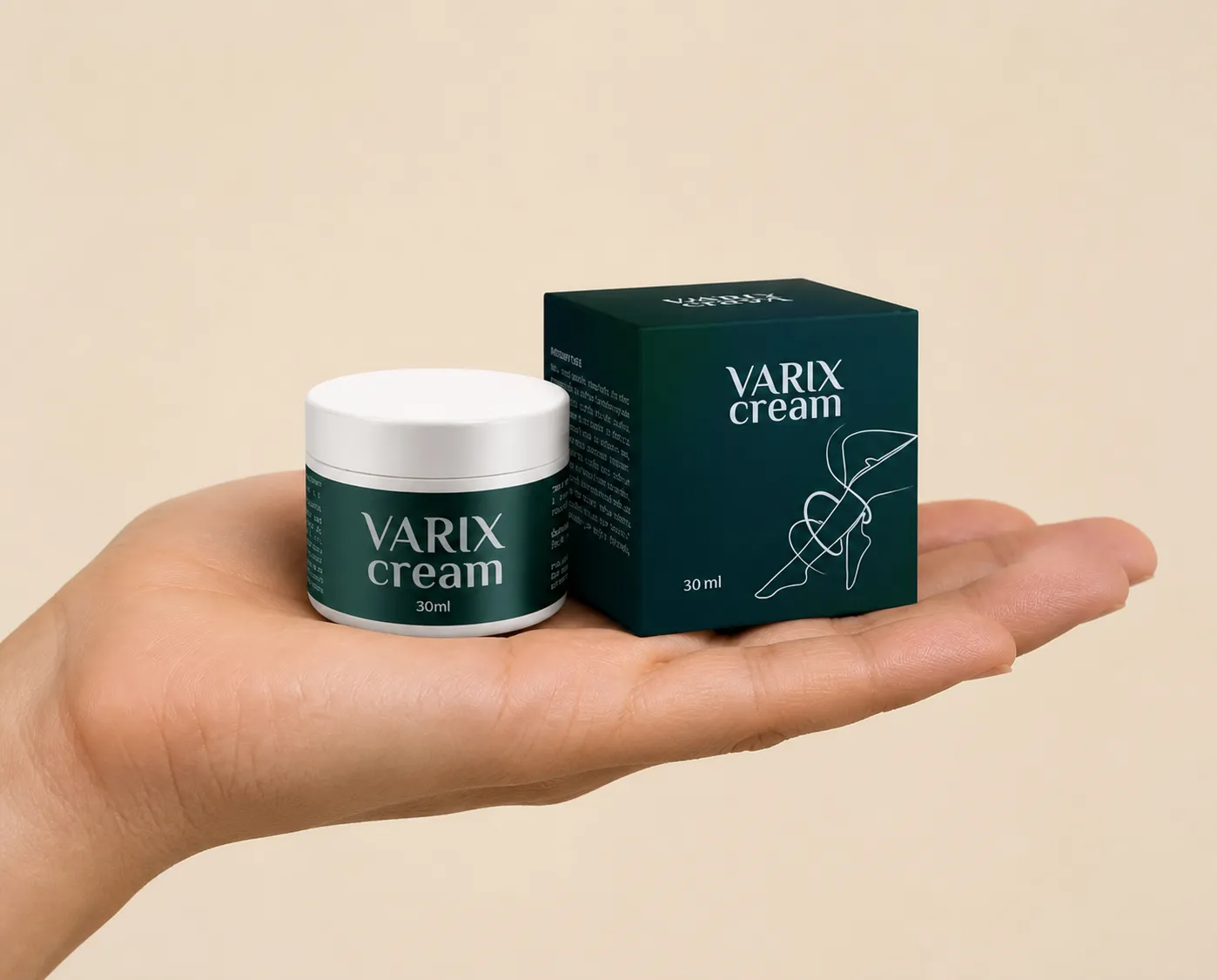 Varix cream — Verpackung in der Hand