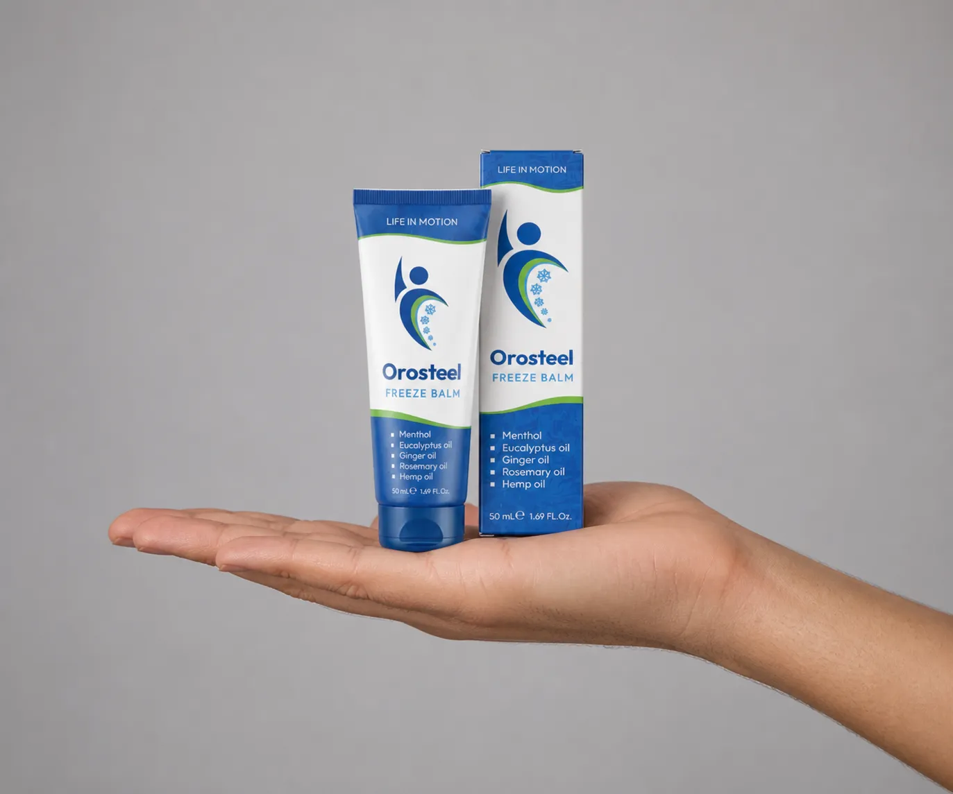 Orosteel — Verpackung in der Hand
