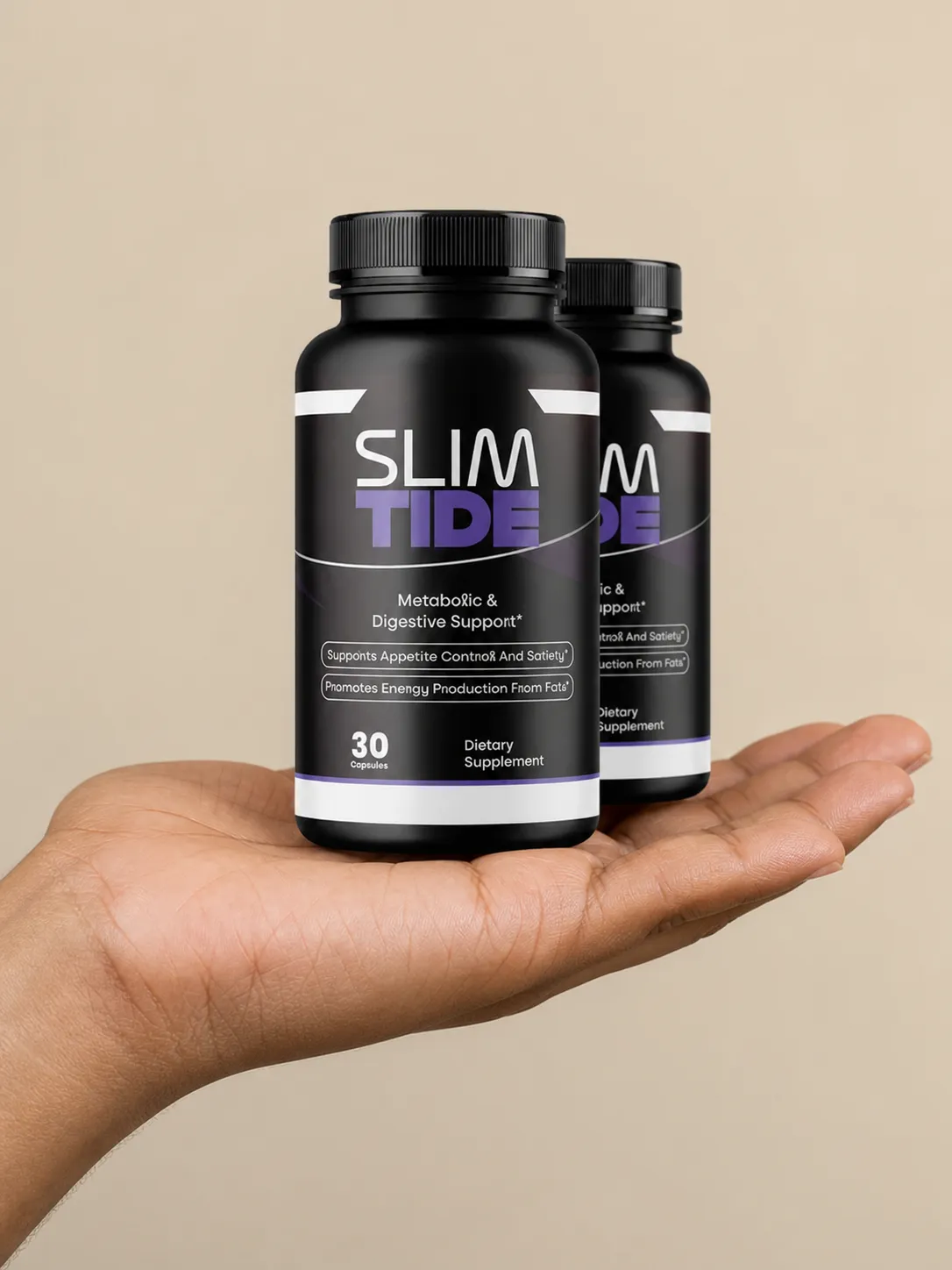 Slimtide — Verpackung in der Hand
