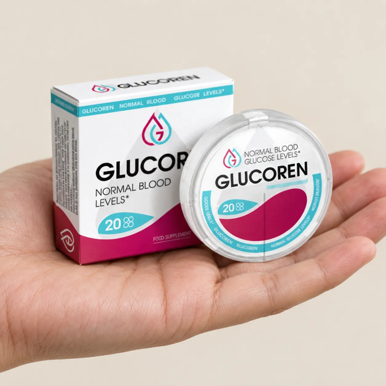 Glucoren 29 EUR — Verpackung in der Hand