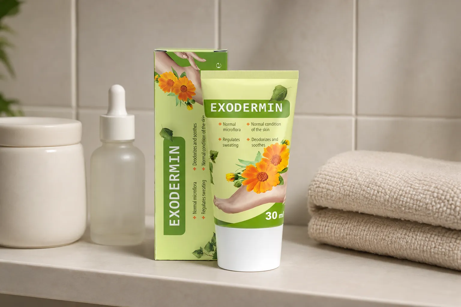 Exodermin — Verpackung im Alltag