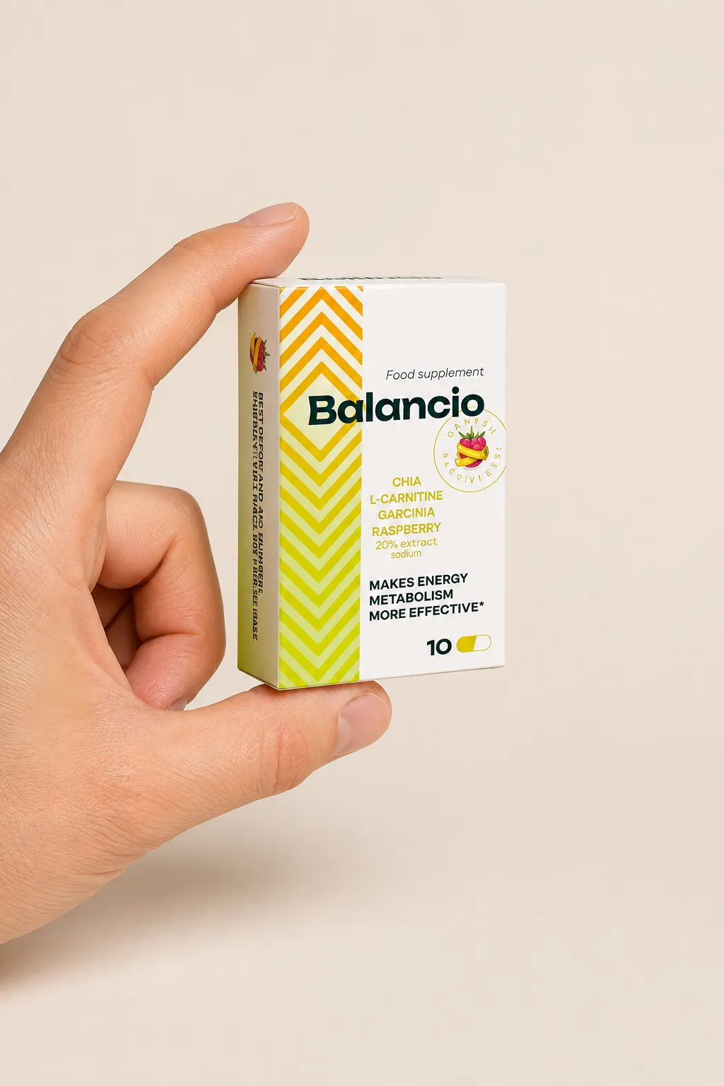 Balancio — Verpackung in der Hand