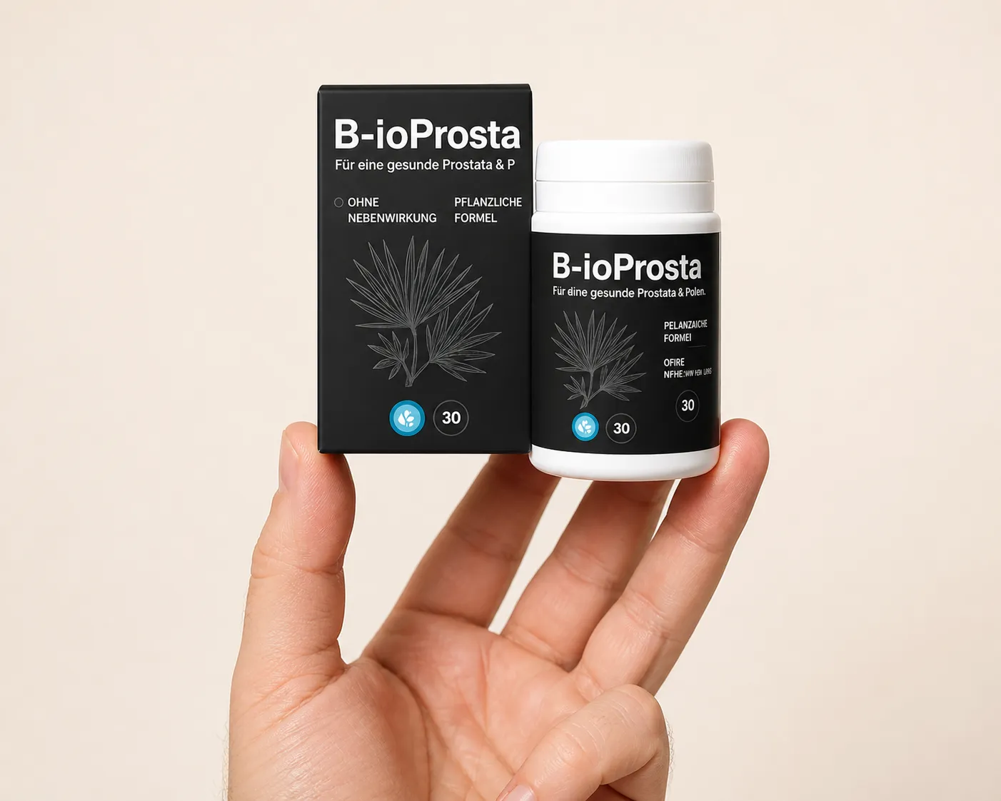Bio-Prosta — Verpackung in der Hand