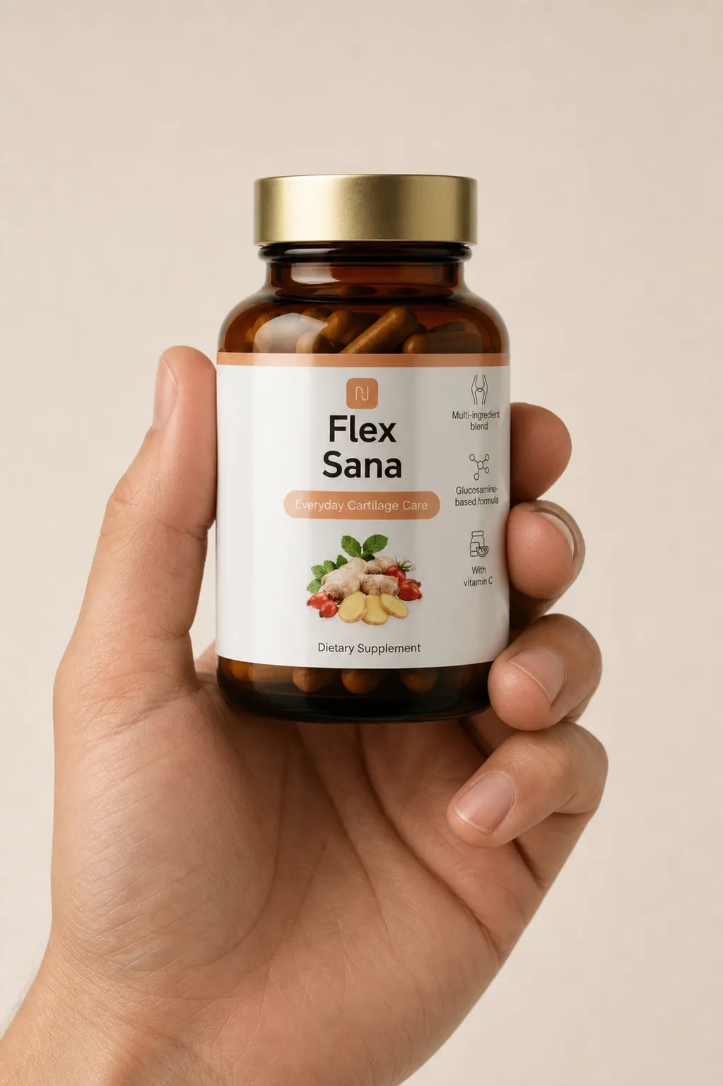 Flex Sana — Verpackung in der Hand