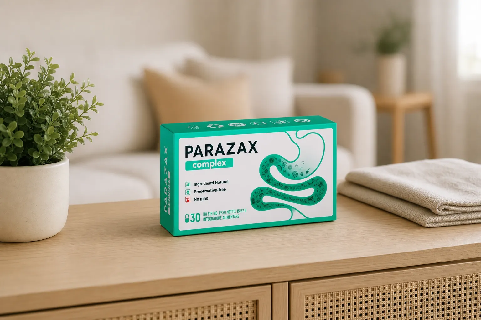 Parazax — Verpackung im Alltag